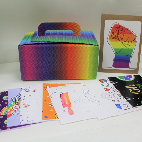 Regenboogbox - 13 kaarten met kartonnen lijst