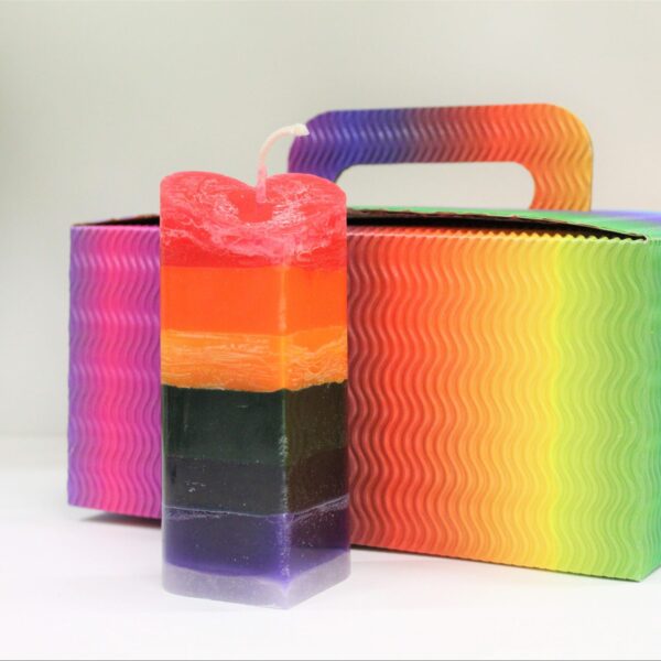 Regenboogbox - Laagjeskaars