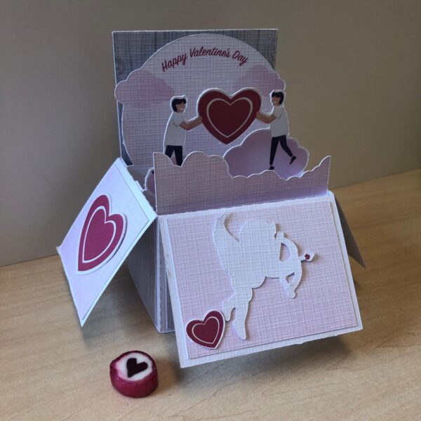 3D valentijnskaart - cupido man/man