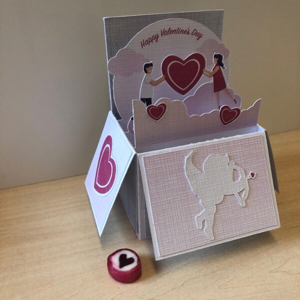 3D valentijnskaart - cupido man/vrouw
