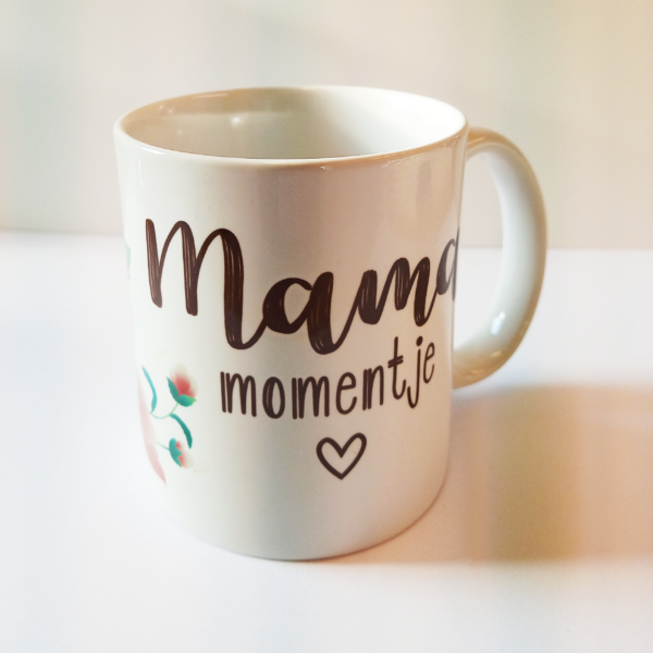 Mama momentje - wit porselein met bloemen