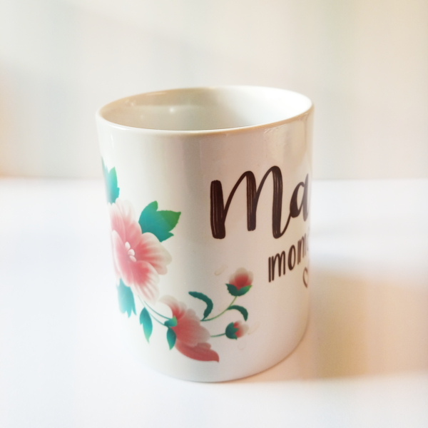 Mama momentje - wit porselein met bloemen - Afbeelding 2