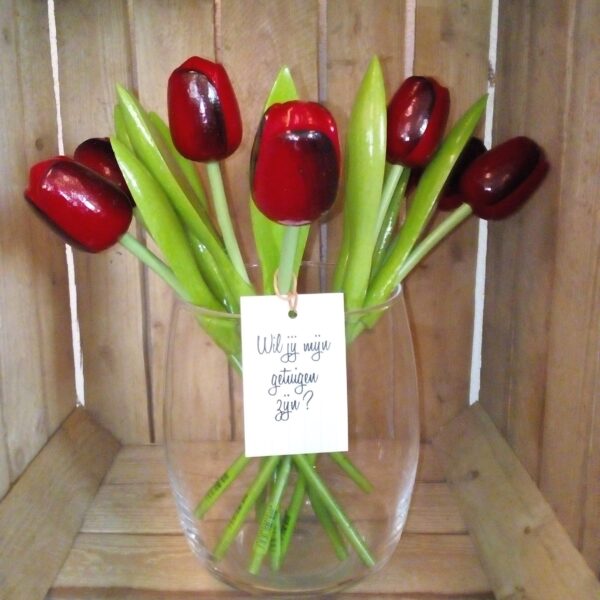 Houten tulp - Rood - Afbeelding 4