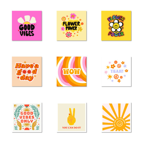 Ansichtkaart - Retro set ( 9 stuks )